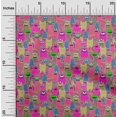 thumbnail image 2 of oneOone Cotton Poplin Fuschia Pink Fabric Abstracts Craft Projects Decor Fabric Printed By The Yard 42 Inch Wide, 2 of 5