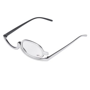 Makeup Reading Glasses, Single Flip Up Lens  Magnifying Makeup Glasses with Eyeglass Case for Cosmetic +4.00