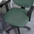 thumbnail image 4 of ORUYROP Housse de Chaise de Bureau Résistante à l'Eau Vert Laurier Extensible Jacquard Housses Élastiques 2 Pcs pour Chaise d'Ordinateur de Bureau Housse Extensible, 4 of 7