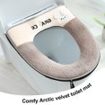 thumbnail image 4 of Soft Plush Zipper Wc Mat Universal Soft Toilet Seat Cover with Handle Toilete Accessories, 4 of 5