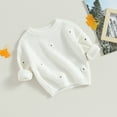 thumbnail image 3 of Fortune Baby Girl Floral Sweater Long Sleeve Knit Pullover Infant Fall Winter Warm Tops, 3 of 7