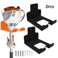 thumbnail image 1 of Garage Organizer Trimmer Rack, Garden Power Tool Hanger Weed Whackers Holder Wall Mounted for Grass Trimmer, Hedge Trimmer, Garage Trimmer, Garden Tools,2 Pack black, 1 of 5