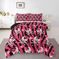 thumbnail image 1 of Erosebridal Gothic Skull Bedding Twin Comforter Set,Abstract Stripes Down Comforter,Stars Bedroom Decor,Reversible,Lightweight,2-Piece, 1 of 7