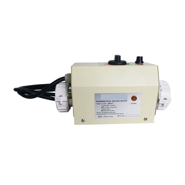 Thermostat Chauffe-Eau Électrique 3 kW pour Piscine, Baignoire, SPA, Bain pour Bain à Massages, Bain à Remous, Prévention de la Combustion à Sec