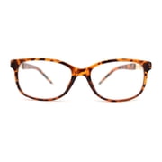 Fashion Metal Chain Arm Rectangular Plastic Bi-focal Reading Glasses Reading Glasses Tortoise Gold +2.50
