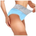 thumbnail image 3 of RKSTN 4Pc Womens Boxer Briefs High Waist Full Coverage Briefs Soft Breathable Postpartum Panties Patchwork Color Stretch Underpants, 3 of 9