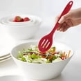 thumbnail image 5 of Silicone Kitchen Ladle Spoon with Strainer - Long Handle Soup Skimmer with Hook - Heat Resistant Nonstick Cooking Utensil for Ramen Noodles Rice Pasta - Dishwasher Safe Slotted Serving Spoon, 5 of 5
