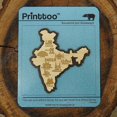 thumbnail image 2 of Printtoo India Map Fridge Magnet Engraved Wooden Souvenir Gift Collectibles, 2 of 4