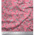 thumbnail image 1 of Soimoi Silk Fabric Leaves & Floral Block Fabric Prints by Yard 42 Inch Wide, 1 of 3