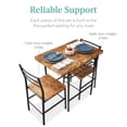 thumbnail image 2 of Best Choice Products 3-Piece Modern Dining Set, Space Saving Dinette for Kitchen, Dining Room, Small Space w/Steel Frame, Built-in Storage Rack - Brown, 2 of 7