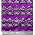 thumbnail image 1 of Soimoi Moss Georgette Fabric Leaves & Floral Block Printed Fabric 1 Yard 42 Inch Wide, 1 of 3