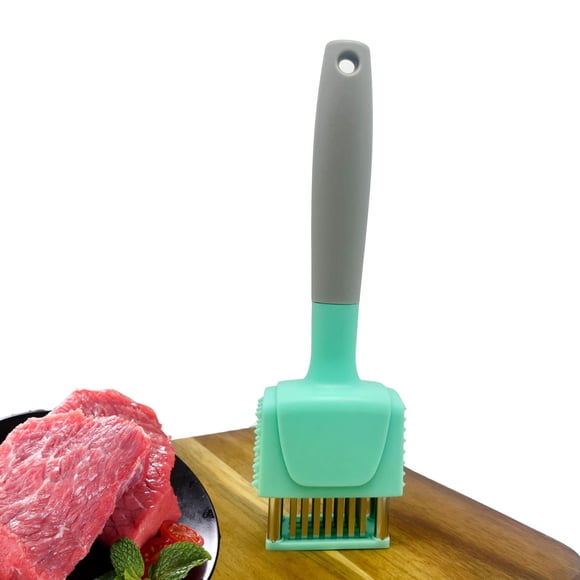 Fridja Ventes Aiguille Attendrisseur de Viande 2-en-1 en Acier Inoxydable Pilon de Viande avec Aiguilles d'Assouplissement Outil de Cuisine pour Assouplir Steak Poulet