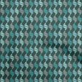 thumbnail image 1 of oneOone Silk Tabby Turquoise Green Fabric Geometric Sewing Material Print Fabric By The Yard 42 Inch Wide, 1 of 5