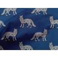 thumbnail image 4 of oneOone Organic Cotton Voile Fabric Fox Block Print Fabric BTY 42 Inch Wide, 4 of 4