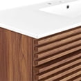 thumbnail image 2 of Modway Render 48" Modern Plastic Single Sink Bathroom Vanity in Walnut/White, 2 of 16