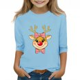 thumbnail image 1 of YUNAFFT Garçons Filles Chemise Décontractée à Imprimé de Noël 3-12 Ans Manches Courtes/longues Col Ras du Cou Mélange Polyester-Spandex Extensible Haut Confortable pour Tenue Festive des Fêtes, 1 of 3