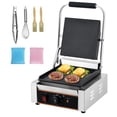 thumbnail image 4 of AKDSteel Commercial Panini Grill, 1800w Electric Sandwich Maker With 9"x9" Full Grooved Enamel Plate And Temp Control, 4 of 8