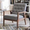 thumbnail image 2 of Allora Upholstered Gray Lounge Chair Rectangular Button-Tufting Unassembled, 2 of 6