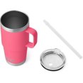 thumbnail image 4 of YETI Rambler Tasse en Paille 25 oz, Isolée sous Vide, Acier Inoxydable, Rose Tropical, 4 of 8