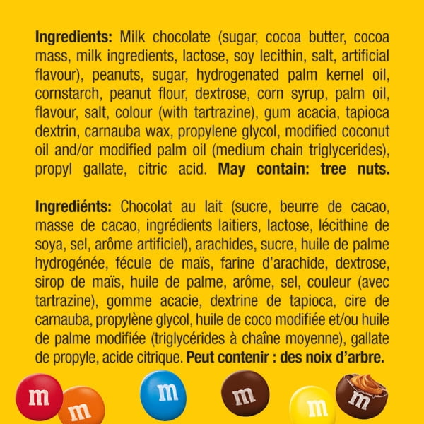 M&M’S, bonbons choc. lait, beurre arach., pour plats à bonbons, 345g