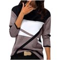 thumbnail image 2 of DPTALR T-shirt Décontracté pour Femmes à Imprimé Géométrique, Blouse à Manches Longues, Col Rond, Hauts Décontractés, 2 of 5