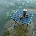 thumbnail image 3 of Compact Aluminum Alloy Folding Table for Camping & Picnics - Black Small Size with Anti-Slip Base, Lightweight Design, Easy Setup & Carry Bag Included, Stable Outdoor Portable Tabletop Solution, 3 of 6