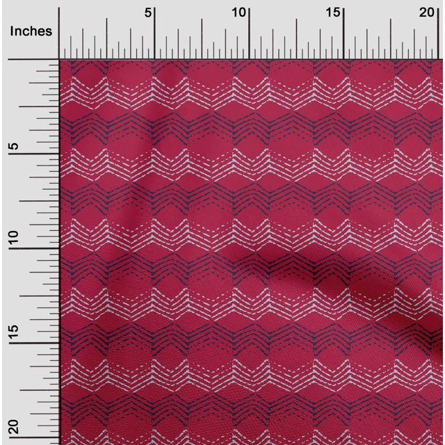 oneOone Viscose Chiffon Fabric Chevron Block Fabric Prints By Yard 42 Inch Wide