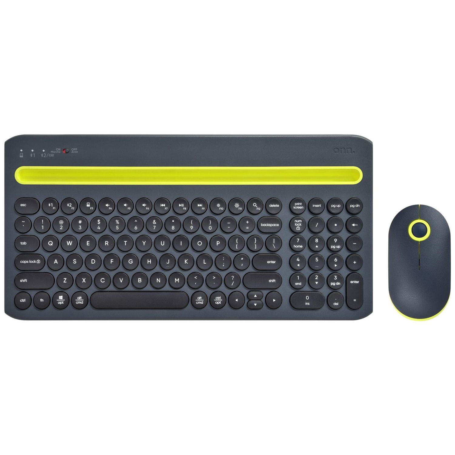 Clavier multipériphérique Bluetooth sans fil et souris à 3 boutons onn. 100074483