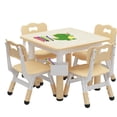 thumbnail image 1 of Kids Table and 4 Chairs Set, Height Adjustable Toddler Table and Chair Set, Graffiti Desktop, Children Multi-Activity Table for Classroom/Daycare/Home, 1 of 8