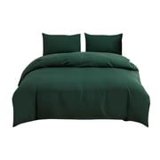 Btomtd Ins Full Solid Color Washed Piece Set Seasons Bedsheet And Duvet Cover 1.8m Bedsheet Set Four Piece Duvet Cover 180 220cm 1 Beds, Green