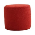thumbnail image 1 of Tabouret Repose-Pieds Rond Antidérapant Banc Repose-Pieds Siège Rembourré Tabouret Décoratif pour Canapé pour Maison Chambre Salon Robuste Pièce de Chevet Rouge, 1 of 8