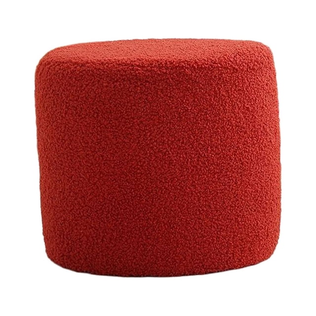 Tabouret Repose-Pieds Rond Antidérapant Banc Repose-Pieds Siège Rembourré Tabouret Décoratif pour Canapé pour Maison Chambre Salon Robuste Pièce de Chevet Rouge