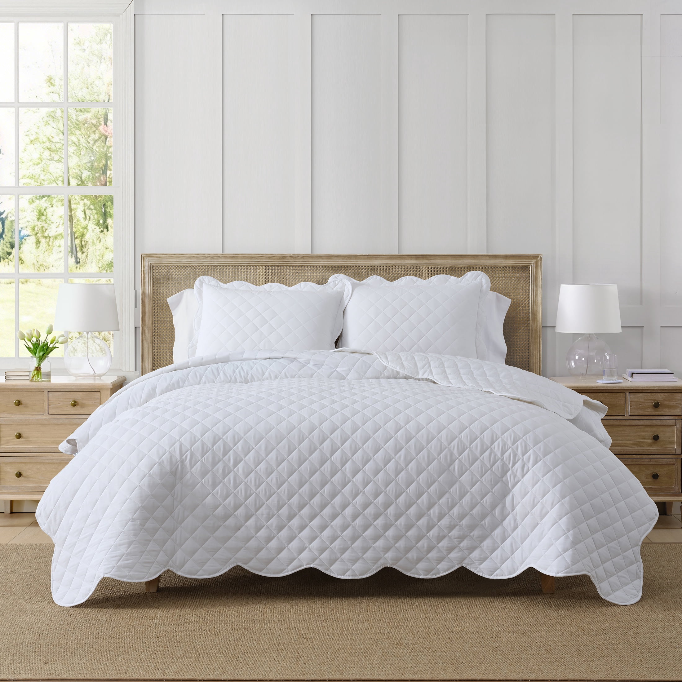 Martha Stewart Everyday Blanc Eclatant ensemble de courtepointe Tres Grand