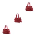 thumbnail image 3 of relayinert Sac à Main pour Femmes - Nylon Résistant aux Déchirures Fabriqué avec Plusieurs Façons de Transporter Sac à Bandoulière Rouge Vin Ensemble de 3, 3 of 6