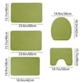 thumbnail image 2 of zanvin Memory Foam Bath Mat 5 Set Bathroom Rugs for 5 Pcs Toilet Mats Universal Soft Comfortable Water Absorption Non-Slip Thick Machine Washable Easy Dry Dark Color Bathroom Rugs, Gifts for Mom, 2 of 5