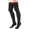 thumbnail image 1 of Truform Bas Cuisse, Bout Fermé, Dessus à Pois : 30-40 mmHg, Noir, Grand, 1 of 7