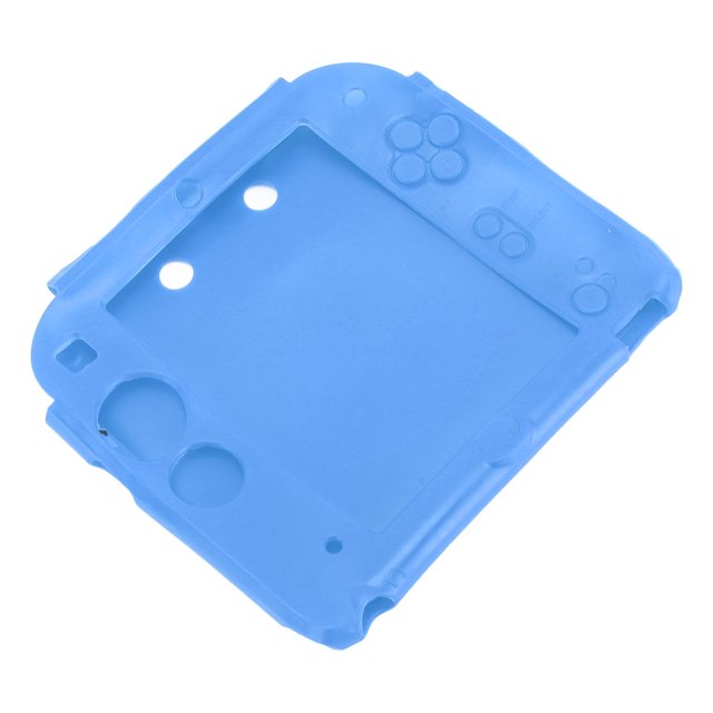 Coque Souple en Silicone pour Console de Jeu Portative, Résistante aux Égratignures avec Protecteur d'Écran Supérieur et Inférieur, Protection pour Manette 2DS