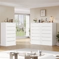 thumbnail image 2 of Homfa Commode Blanche à 7 Tiroirs, Armoire de Rangement en Bois de 51,3 Po de Hauteur avec Base Stable Améliorée, Commode Verticale pour Chambre et Salon, 2 of 7