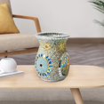 thumbnail image 2 of GROWTH TANK 2pcs Mosaic Glass Oil Burner Candle Holder Melt Decor StyleF, 2 of 8