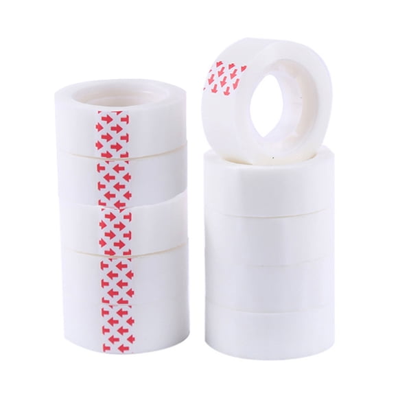 Ruban Transparent, 10 Rouleaux de Recharges de Ruban Transparent pour Distributeur, Rouleau de Recharge de Ruban Transparent de 0,9 X 0,7 Po pour Emballage Cadeau, Bureau, Maison, École