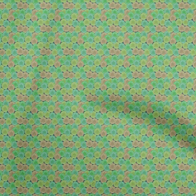 oneOone Cotton Silk Green2 Fabric Asian Block Sewing Craft Projects Fabric Prints By Yard 42 Inch Wide