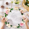 thumbnail image 2 of 15 Set 12 Inch Metal Floral Hoop Wreath Macrame Large Hoop Centerpiece with Stand Gold Craft Hoop Rings Round Dream Catcher Rings for DIY Wedding Wreath Table Decorations Centerpiece Macrame Crafts, 2 of 6