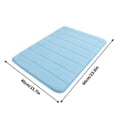 thumbnail image 3 of YoGold Memory Foam Bath Mat, 24" x 16", Ultra Soft and Non-Slip Bathroom Rugs, Water Absorbent And Machine Washable Bath Rug for Bathroom, Shower, And Tub Light blue, 3 of 3