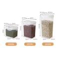 thumbnail image 3 of Airtight Food Storage Containers Set, Clear Plastic Kitchen Sealed Jars with Locking Lids, Stackable Pantry Organizers for Flour Sugar Snacks Coffee, 3 of 3