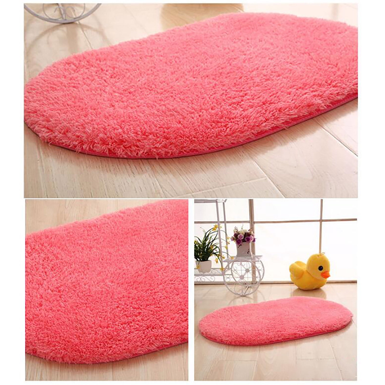 【New Arrivals】Luxury Bathroom Rug Mat Extra Soft and Absorbent Microfiber Bath Rugs Non Slip Plush Shaggy Bath Carpet Machine Wash Dry Bath Mats for Bathroom Floor Tub and Shower, Hot Pink, By Pickme