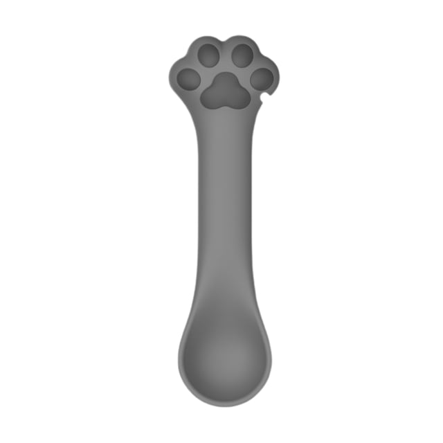 Trayknick Pet Canned Spoon Adorable Lovely Paw Design Multifunctional Wide Application Tableware Tool Silicone Cat Food Can Lid Cover Spoon for Kitten