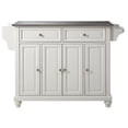 thumbnail image 1 of Crosley Furniture Cambridge Wood Kitchen Island in White/Silver, 1 of 8