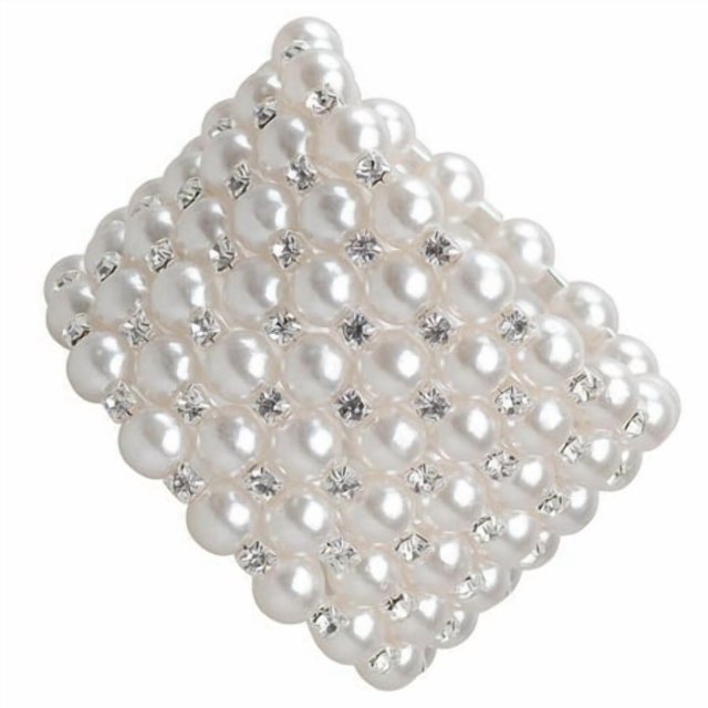Women Chic Pearl Rhinestone Stretch Stretch Bracelet Bridal Wedding Bracelet for Bridal Wedding Prom 7 Row
