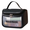thumbnail image 1 of Toiletry Carry Pouch Matte Plastic Portable Cosmetic Bag Travel Storage Pouch, 1 of 10