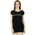 thumbnail image 1 of Bimba Women Black custom Georgette Top Casual Short Blouse, 1 of 1